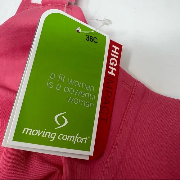Moving Comfort Helena High Impact sports bra in Guava size 36C NWT - Picture 6 of 10